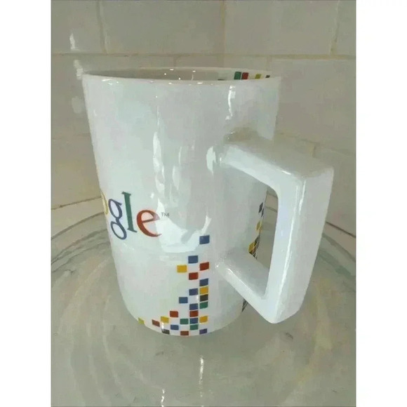 Pixels Logo Google Mug Cup Collectible Coffee Tea VTG Retro Computer Nerd Search - Picture 2 of 10